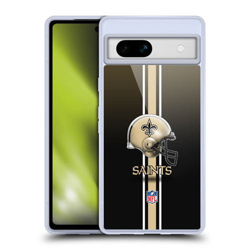 NFL New Orleans Saints Logo Helmet Soft Gel Case for Google Pixel 7a