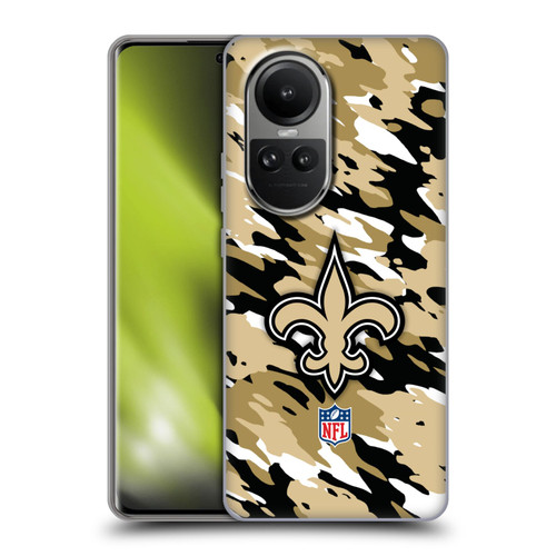 NFL New Orleans Saints Logo Camou Soft Gel Case for OPPO Reno10 5G / Reno10 Pro 5G