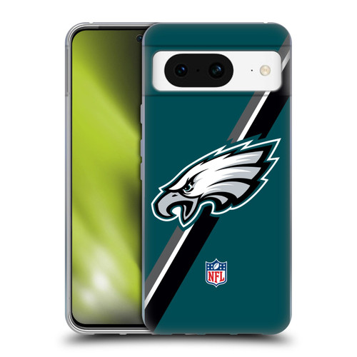 NFL Philadelphia Eagles Logo Stripes Soft Gel Case for Google Pixel 8