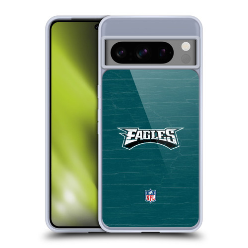 NFL Philadelphia Eagles Logo Distressed Look Soft Gel Case for Google Pixel 8 Pro
