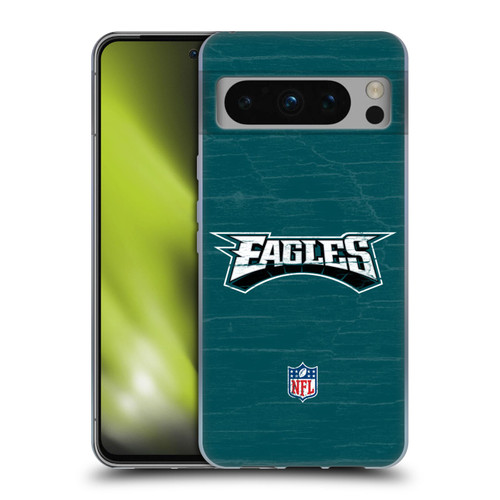 NFL Philadelphia Eagles Logo Distressed Look Soft Gel Case for Google Pixel 8 Pro