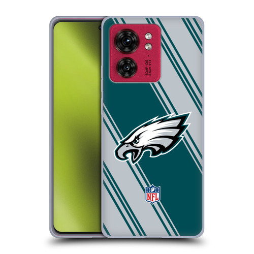 NFL Philadelphia Eagles Artwork Stripes Soft Gel Case for Motorola Moto Edge 40