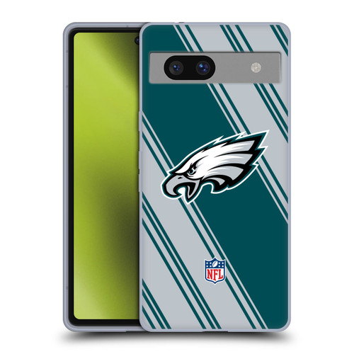 NFL Philadelphia Eagles Artwork Stripes Soft Gel Case for Google Pixel 7a