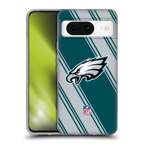 NFL Philadelphia Eagles Artwork Stripes Soft Gel Case for Google Pixel 8