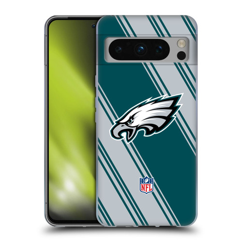 NFL Philadelphia Eagles Artwork Stripes Soft Gel Case for Google Pixel 8 Pro