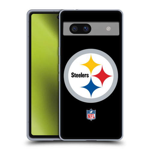 NFL Pittsburgh Steelers Logo Plain Soft Gel Case for Google Pixel 7a