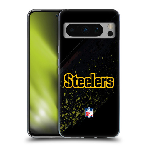 NFL Pittsburgh Steelers Logo Blur Soft Gel Case for Google Pixel 8 Pro