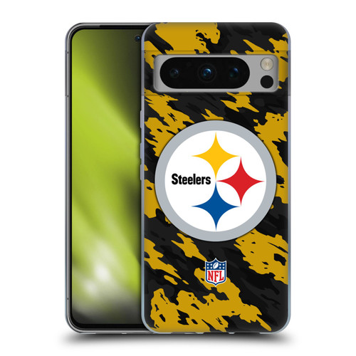 NFL Pittsburgh Steelers Logo Camou Soft Gel Case for Google Pixel 8 Pro