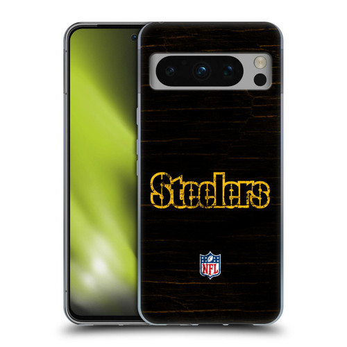 NFL Pittsburgh Steelers Logo Distressed Look Soft Gel Case for Google Pixel 8 Pro