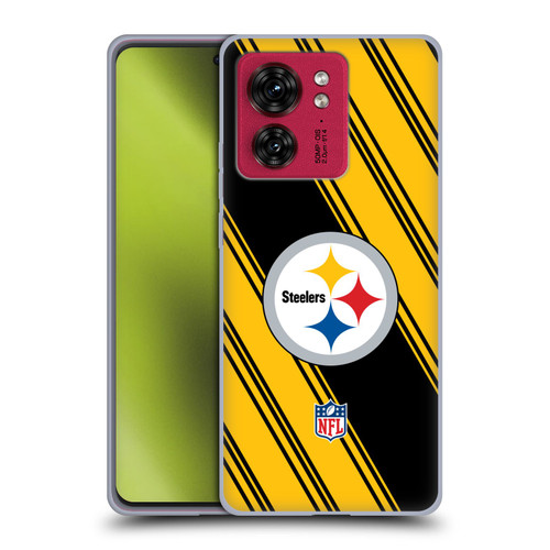 NFL Pittsburgh Steelers Artwork Stripes Soft Gel Case for Motorola Moto Edge 40