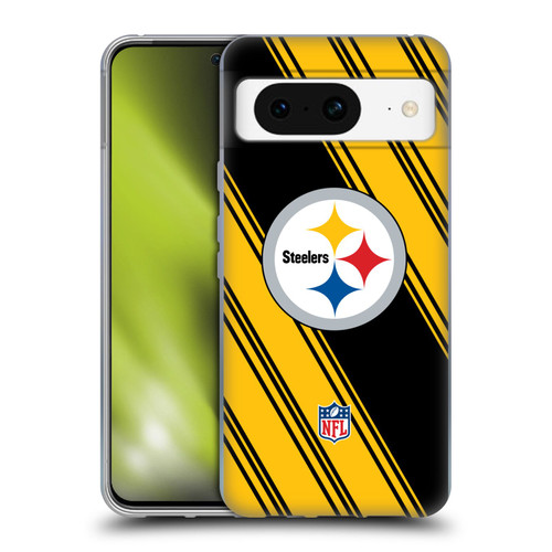 NFL Pittsburgh Steelers Artwork Stripes Soft Gel Case for Google Pixel 8
