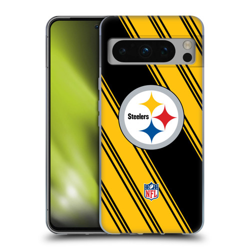 NFL Pittsburgh Steelers Artwork Stripes Soft Gel Case for Google Pixel 8 Pro