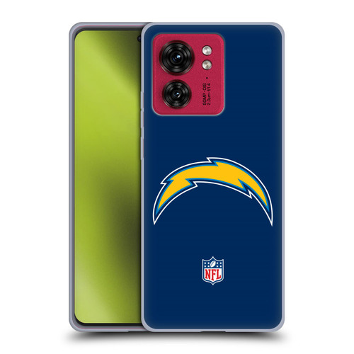 NFL Los Angeles Chargers Logo Plain Soft Gel Case for Motorola Moto Edge 40