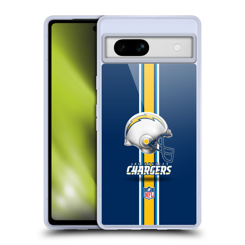 NFL Los Angeles Chargers Logo Helmet Soft Gel Case for Google Pixel 7a