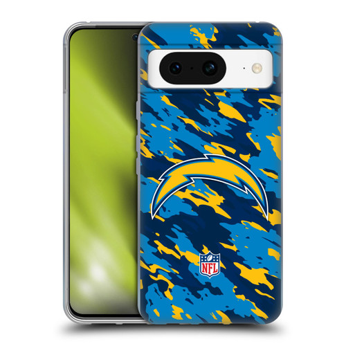 NFL Los Angeles Chargers Logo Camou Soft Gel Case for Google Pixel 8