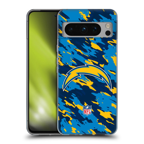 NFL Los Angeles Chargers Logo Camou Soft Gel Case for Google Pixel 8 Pro