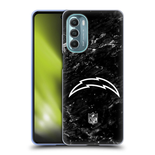 NFL Los Angeles Chargers Artwork Marble Soft Gel Case for Motorola Moto G Stylus 5G (2022)