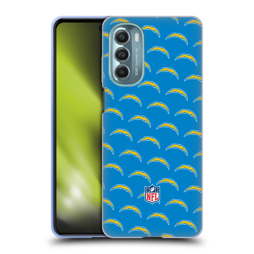 NFL Los Angeles Chargers Artwork Patterns Soft Gel Case for Motorola Moto G Stylus 5G (2022)