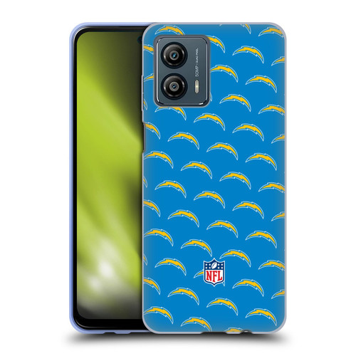 NFL Los Angeles Chargers Artwork Patterns Soft Gel Case for Motorola Moto G53 5G