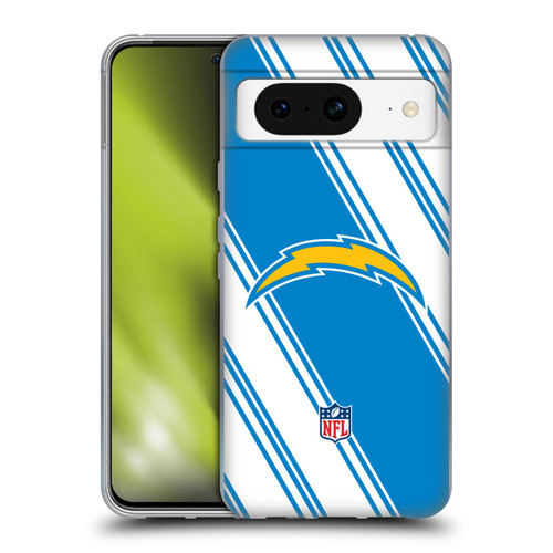 NFL Los Angeles Chargers Artwork Stripes Soft Gel Case for Google Pixel 8