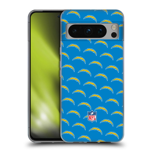 NFL Los Angeles Chargers Artwork Patterns Soft Gel Case for Google Pixel 8 Pro
