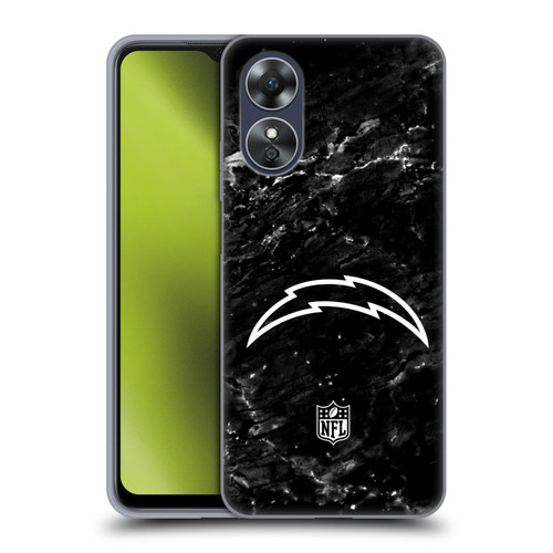 NFL Los Angeles Chargers Artwork Marble Soft Gel Case for OPPO A17