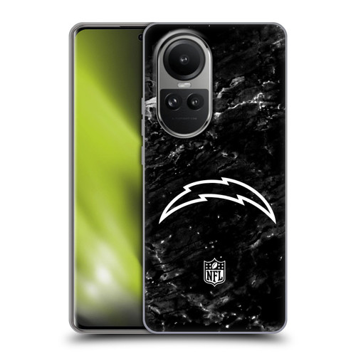NFL Los Angeles Chargers Artwork Marble Soft Gel Case for OPPO Reno10 5G / Reno10 Pro 5G