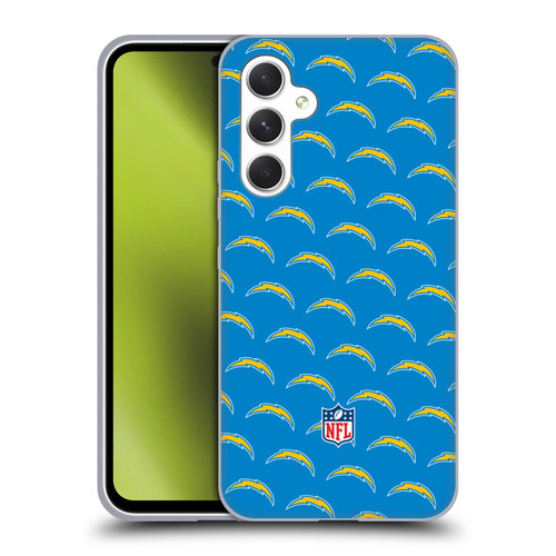 NFL Los Angeles Chargers Artwork Patterns Soft Gel Case for Samsung Galaxy A54 5G
