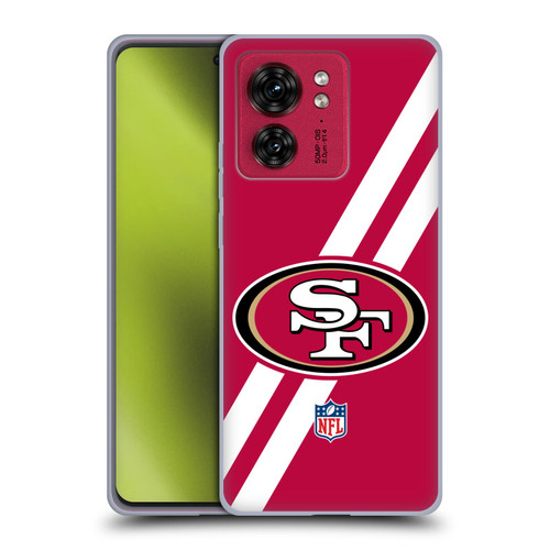 NFL San Francisco 49Ers Logo Stripes Soft Gel Case for Motorola Moto Edge 40