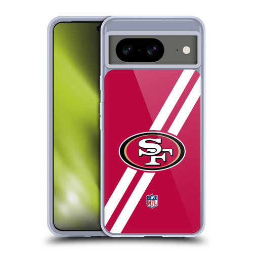 NFL San Francisco 49Ers Logo Stripes Soft Gel Case for Google Pixel 8