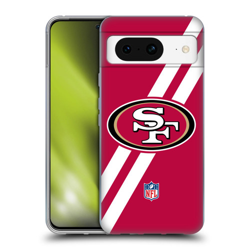NFL San Francisco 49Ers Logo Stripes Soft Gel Case for Google Pixel 8