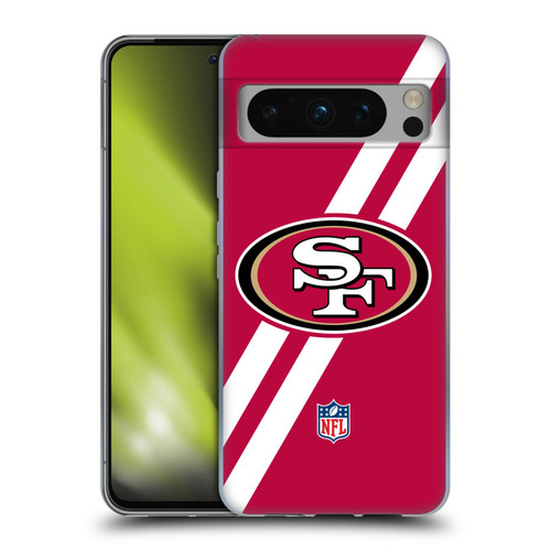 NFL San Francisco 49Ers Logo Stripes Soft Gel Case for Google Pixel 8 Pro