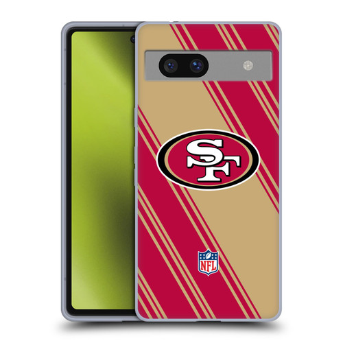 NFL San Francisco 49ers Artwork Stripes Soft Gel Case for Google Pixel 7a