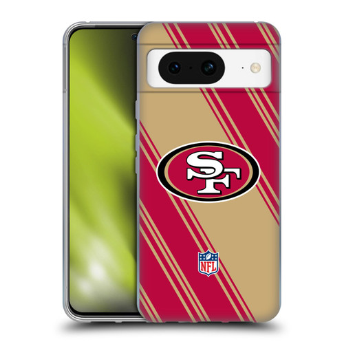 NFL San Francisco 49ers Artwork Stripes Soft Gel Case for Google Pixel 8