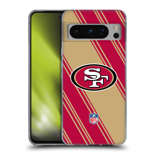 NFL San Francisco 49ers Artwork Stripes Soft Gel Case for Google Pixel 8 Pro
