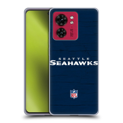 NFL Seattle Seahawks Logo Distressed Look Soft Gel Case for Motorola Moto Edge 40