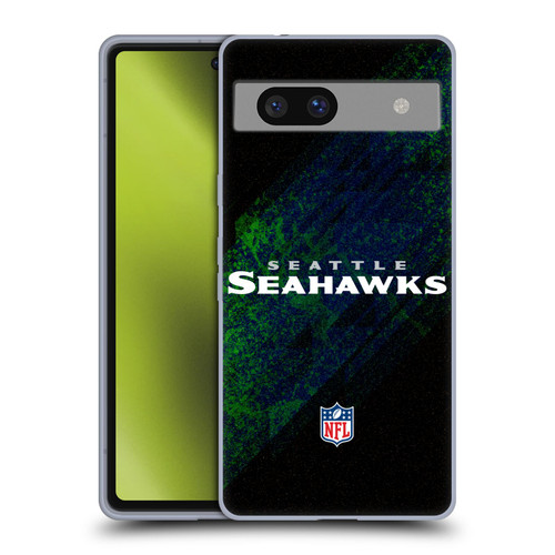 NFL Seattle Seahawks Logo Blur Soft Gel Case for Google Pixel 7a