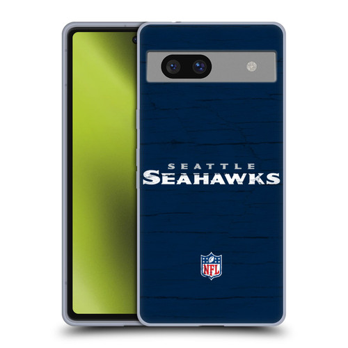 NFL Seattle Seahawks Logo Distressed Look Soft Gel Case for Google Pixel 7a