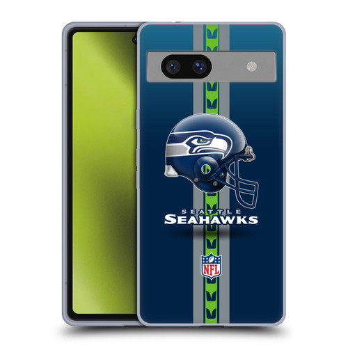 NFL Seattle Seahawks Logo Helmet Soft Gel Case for Google Pixel 7a