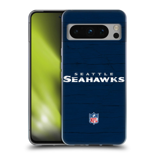 NFL Seattle Seahawks Logo Distressed Look Soft Gel Case for Google Pixel 8 Pro