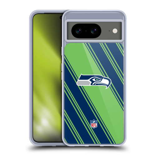 NFL Seattle Seahawks Artwork Stripes Soft Gel Case for Google Pixel 8