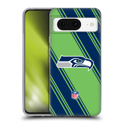 NFL Seattle Seahawks Artwork Stripes Soft Gel Case for Google Pixel 8