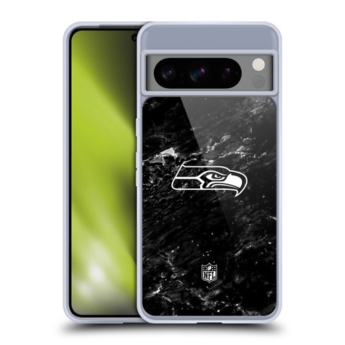 NFL Seattle Seahawks Artwork Marble Soft Gel Case for Google Pixel 8 Pro