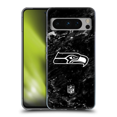 NFL Seattle Seahawks Artwork Marble Soft Gel Case for Google Pixel 8 Pro