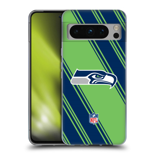NFL Seattle Seahawks Artwork Stripes Soft Gel Case for Google Pixel 8 Pro