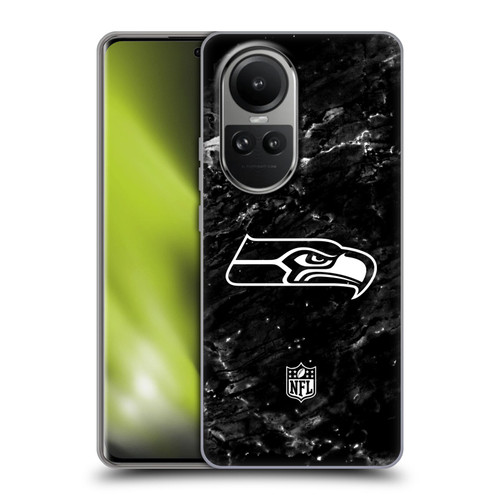 NFL Seattle Seahawks Artwork Marble Soft Gel Case for OPPO Reno10 5G / Reno10 Pro 5G