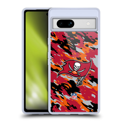 NFL Tampa Bay Buccaneers Logo Camou Soft Gel Case for Google Pixel 7a