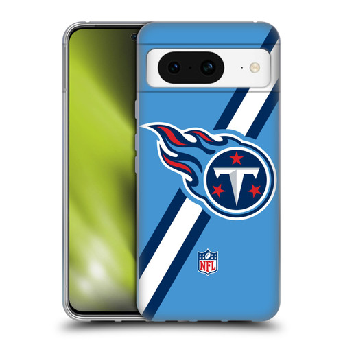 NFL Tennessee Titans Logo Stripes Soft Gel Case for Google Pixel 8