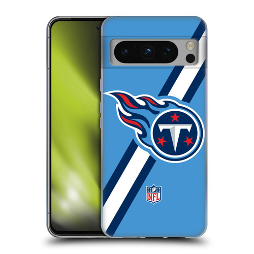 NFL Tennessee Titans Logo Stripes Soft Gel Case for Google Pixel 8 Pro