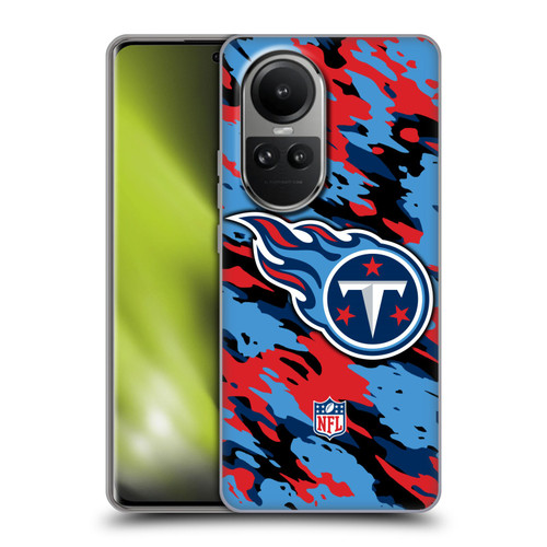 NFL Tennessee Titans Logo Camou Soft Gel Case for OPPO Reno10 5G / Reno10 Pro 5G